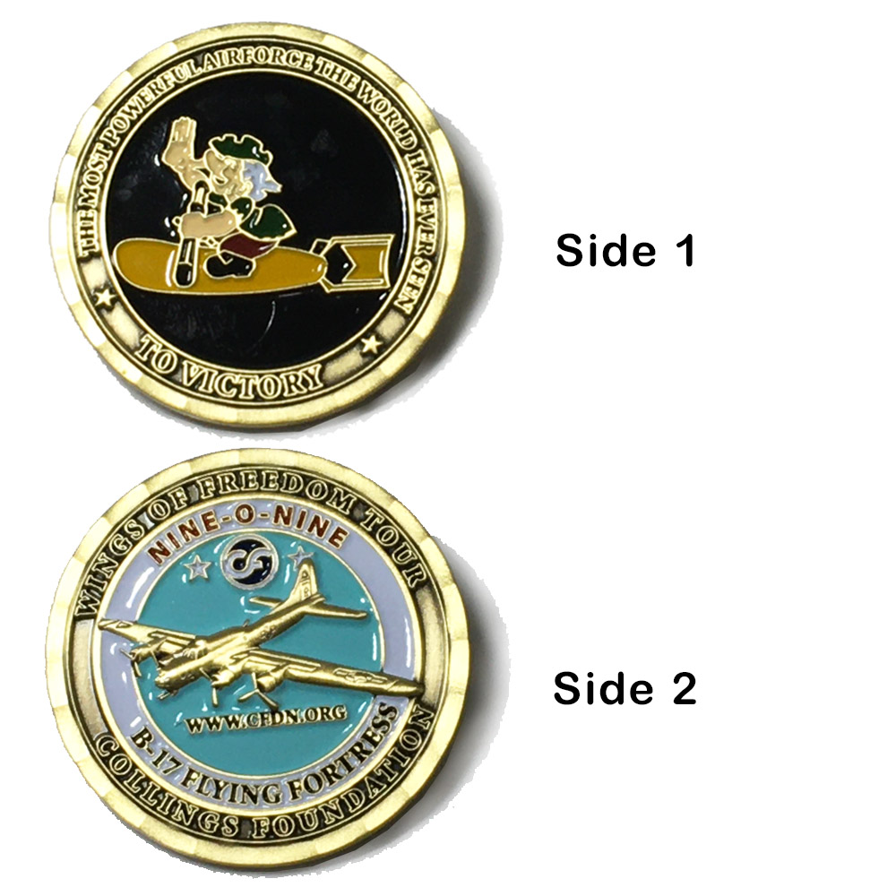B 17 Nine 0 Nine Challenge Coin The Collings Foundation B 17 Nine 0 Nine Challenge Coin The Collings Foundation